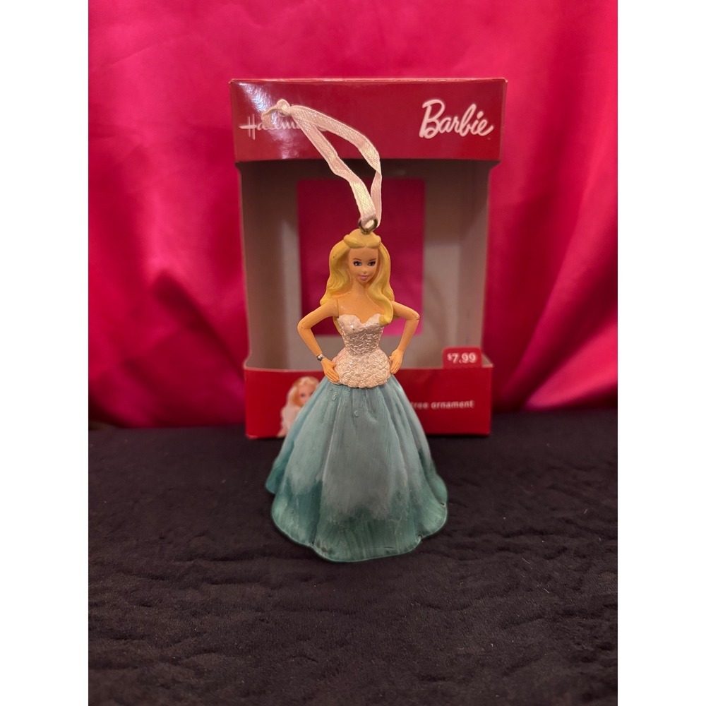 Hallmark Barbie 2016 Christmas Ornament Blue Gown 1HCM9950 With Box